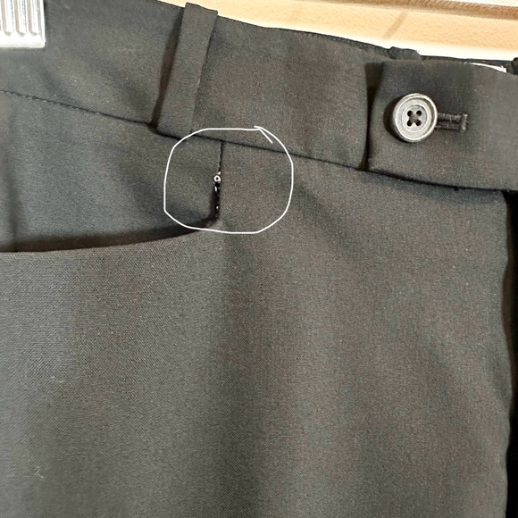 Women’s Size 12 Ann Mashburn Black Trouser Dress Pants 96% Wool Blend Straight - Picture 12 of 15